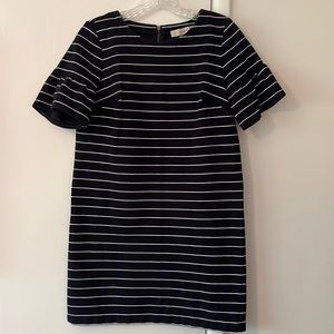 Loft black and white striped dress